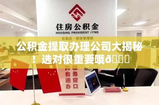 荔城公积金提取办理公司大揭秘！选对很重要哦😎