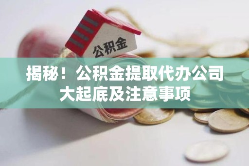 荔城揭秘！公积金提取代办公司大起底及注意事项